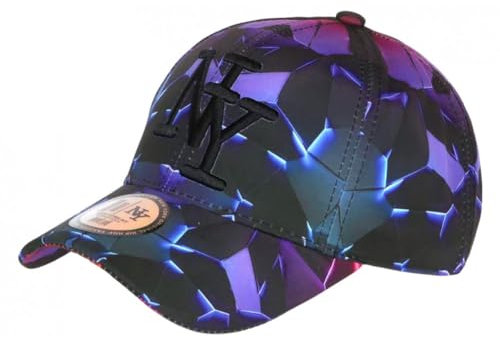Hip Hop Honour Casquette NY Violette et Noire Streetwear Originale Baseball Badyx - Taille Unique - Violet