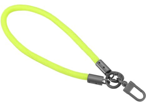 QUARKZMAN Schlüsselanhänger Handgelenk Lanyard, 400mm/15 Zoll Geflochtener Schlüsselbänder, Handgelenkriemen Schlüsselanhänger für Clutch Geldbörse Tasche Schlüssel, Autoschlüssel(Neon Gelb)