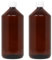 DistrEbution Leerflasche Laborflasche 1000ml braun mit Deckel lebensmittelecht 2 Stück