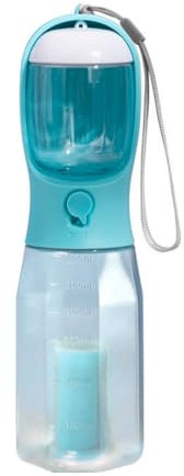 QDLTGBD Dog Water Bottle Outdoor Portable 3-in-1 Pet Water Bottle Dispenser, For Dogs, Cats, Rabbits, And Other Pets, Ideal For Walking, Hiking, Camping, Travel-turquoise