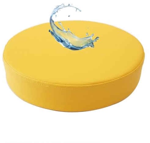 HLTQL Sitzkissen Rund Outdoor Wasserfest、Outdoor Bodenkissen Wasserfest、Bodensitzkissen Rund、Sitzkissen Stuhl Rund Leder、Seat Cushion Foam(#3,35cmx5cm)