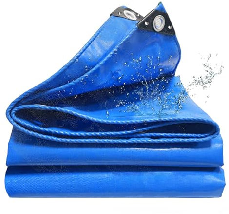 JXLQFA Tarps Heavy Duty Waterproof, 3x16 m Multi-Purpose Thick Tarp Cover for Garden Furniture Roofing Gazebo Side Panels Firewood Ground Multipurpose Cover JXL11, Blue