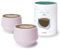 KRUVE Imagine Porcelain Latte Coffee Cups, Double Walled Latte Cups, Glass Cups Set of Two - 8.5oz Thermal Spherical Design for Art, Insulated Coffee Mugs for Heat Retention (Pink)