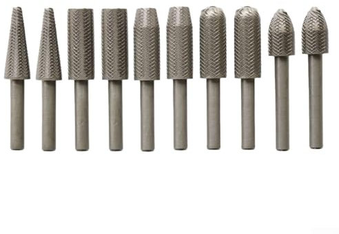 Juego de limas giratorias de fresado de precisión, 10 piezas, brocas de corte de metal compatibles con todos los taladros
