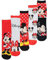 United Labels 5 Paar Disney Minnie & Mickey Mouse Socken für Damen, rot, 38-43, Damensocken, Frauen Strümpfe