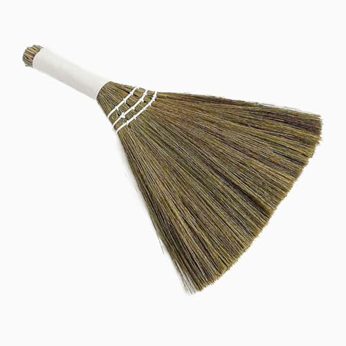 STGBCST 1 escoba de paja de arroz, mini escoba de jardín, hecha a mano, de bambú natural, escoba de paja vietnamita, cepillo para el polvo, limpiador para muebles del hogar, coche (pequeño)