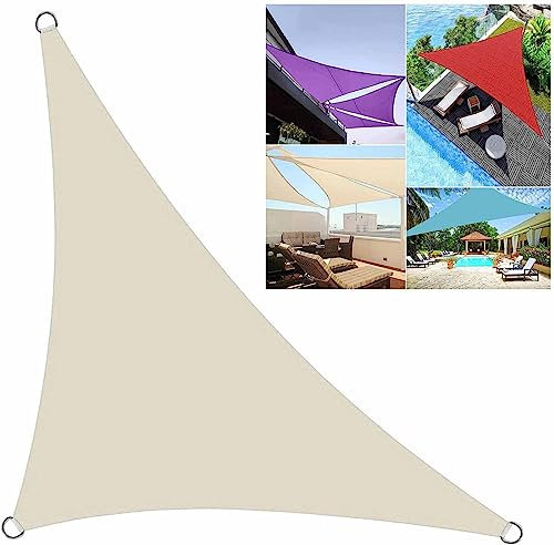 Outdoor Sun Shade Sail UV Protection Triangle Right Angle Canopy for Garden Play Areas Pond and Terrace Weather Resistant Square Sunshade