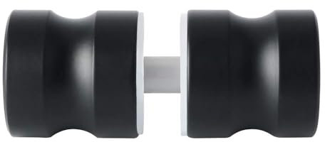 Mooche Solide SUS304 Edelstahl Dusche Glastür Griff, 3cm Türknauf Haustür, Knopf Runde Back-to-Back Pull Hardware Ersatzteile, Schwarz