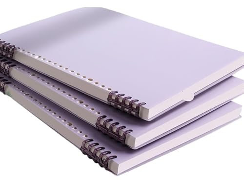 MTKSFDC Notizbuch Liniert Loose Leaf Notebook Detachable Coil Notebook Notebook Blank Horizontal Line Grid Grid Diary(A4 horizontal line)