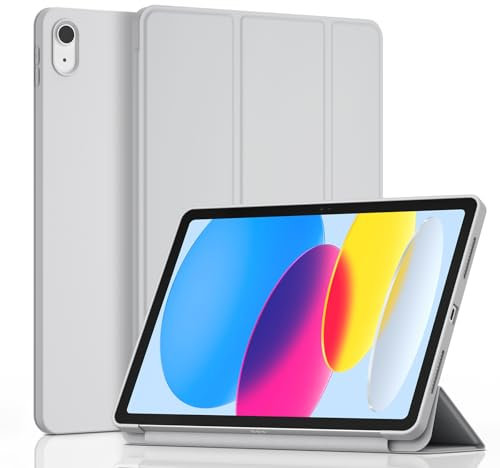Wanme - Carcasa para iPad de 10ª generación de 10,9 pulgadas, 2022, funda con suspensión automática, para iPad 10, color gris