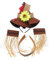GALPADA 4stücke Teiliges Halloween Cosplay Zubehör Mit Strohhut Armband Und Halskette Für Erwachsene Bei Und Halloween-dekoration