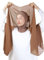 Hijab zum Anziehen mit integrierter Chiffonmütze für muslimische Frauen, verschleierter muslimischer Schal, Schleier, HE100, Kamel., Einheitsgröße