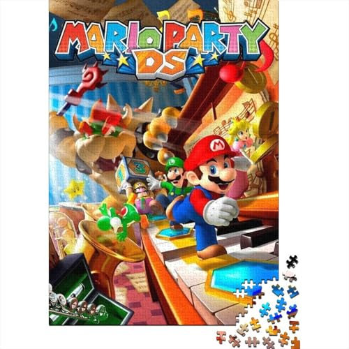 Super Mario Poster 1000-Puzzleteile Puzzle Für ErwachseneKann Stress LindernGeschenke Für Erwachsene100% RecyclingkartonGeeignet Für Erwachsene Und Kinder 1000pcs (75x50cm)