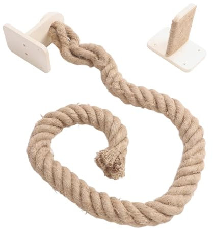 Cuerda de Escalada para Gatos | Torre de Juego para Gatitos con Plataformas - Escalera de Descanso y Salto para Mascotas con Superficie para Afilar Uñas y Rascador Montable en Pared