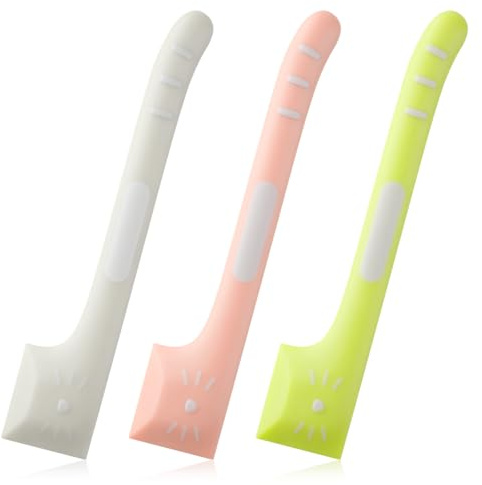 Lotsdonxia 3 Pcs Pet Food Scoops |Long Handle Cat & Dog Food Spoons made of TPR | Non-Toxic, Easy-Clean Can Spatulas for Wet Food, Jars & Cans | Dishwasher Safe