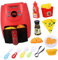 HONITANO 1Set Friggitrice Ad Aria con Cambio Colore Play Food Kitchen Playset per Cucina e Compleanno Strumenti per Chef