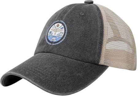 Marshallinseln Staatswappen Baseball Cap Baseballkappe Unisex SonnenmüTze FüR Herren Und Damen In Mehreren Farben ErhäLtlich Verstellbar Einfarbig Schwarz EinheitsgrößE