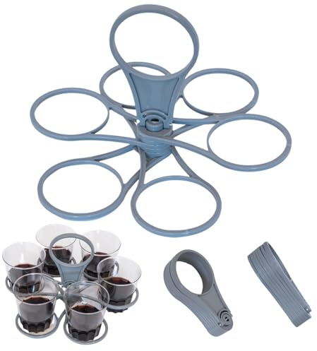 Glamifyr 3 Stück Getränketräger mit Griff,Becherträger,Becherhalter,Zusammenklappbarer Getränketräger,Getränketräger,Rotierender Faltbarer Becherträger,Geeignet für Versammlungen Camping