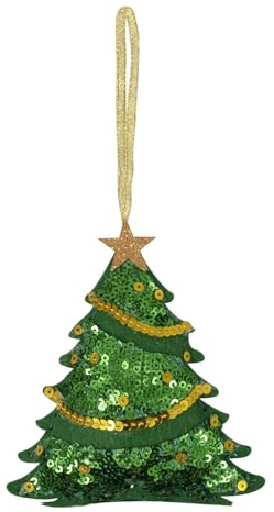 Trimits Kit de décoration de Noël en feutre, 11,5 x 10 cm, arbre à paillettes