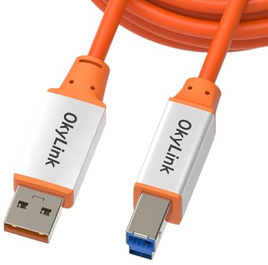 OkyLink Cavo MIDI per stampante USB 3.2 Gen 2 A a B, 10 Gbps, 3 m