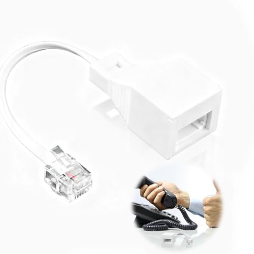 BosuLai RJ11 to BT Socket Adapter, Standard RJ11 4 Wire Plug to BT Telephone Socket Landline Port Converter Phone to Ethernet Connector for 6P4C Telephone, Phones, Modems, Routers & Printers