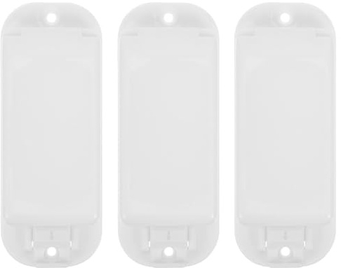 Hohopeti 3pcs Finger Plates for Light Switches | Plastic Light Socket Wall Protectors for Children | Full Safety Cover Plate Baby Room Switch Accessories, Inner Size 3.5x7cm (White)