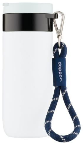 Dopper Wrist Cord - Black Mug Ring - Midnight Silver - Trageschlaufe für Travel Mug - Robuste Handschlaufe perfekt für unterwegs