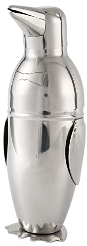 qimoi 500Ml Cocktail Shaker, Penguin Stainless Steel Bar Bartender Drink Mixer Shaker Pot,Wine Bottle,Wine Accessories