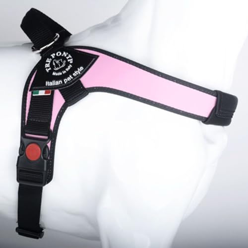 TRE Ponti Geschirr Brio rosa schwarzer Rand 60-75 cm bis ca 10-20 kg
