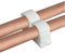 Pack of 100 x 15mm Single Hinged Wrap Over interlockable Plastic Pipe Clip for 15mm Copper or 15mm Pushfit Pipe to Secure in Place