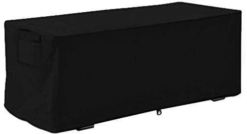 Garden Patio Waterproof UV Proof Sturdy Covers Outdoor Deck Box Protective Cover Storage Benches Cover(Black)