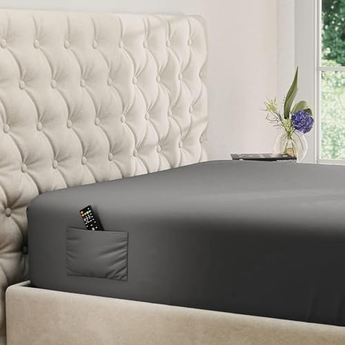 California King Spannbettlaken California King Cal King Cal King Spannbetttuch Cal King Spannbetttuch Deep Pocket California King Spannbetttuch California King dunkelgrau