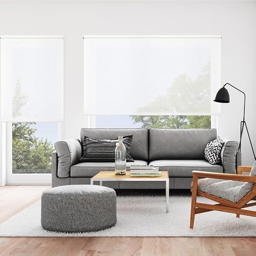 STOR PLANET | Estor Enrollable Translúcido, Estor Blanco Liso. Persianas Enrollables Interior para Ventanas y Puertas. Estores para Cocina, salón, Dormitorio | Blanco, 160x250cm