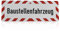 Betriebsausstattung24 Hinweisschild „Baustellenfahrzeug“ - Folie retroreflektierend, selbstklebend Größe (BxH): 50,0 x 12,5 cm - Baustellenfahrzeug - Autoschild - Hinweisschild Kraftfahrzeuge