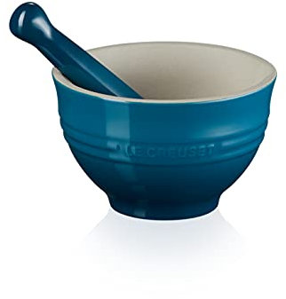 Le Creuset Pilon et Mortier, Céramique, 300 ml, 11,5 cm, 360 g, Deep Teal, 81209306420003