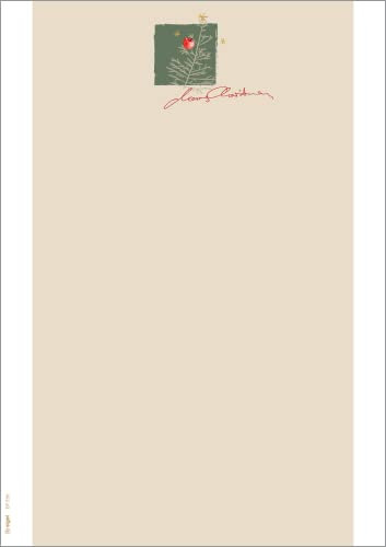 SIGEL DP256 Briefpapier Weihnachten A4, 100 Blatt Christmas with apples, Weihnachtsbriefpapier aus nachhaltigem Papier für Weihnachtspost, Angebote, Einladung, Menükarte