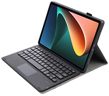 TouchPad Funda para Teclado Compatible con Xiaomi Pad 5 Pro Teclados, Tableta Teclado Funda Ultrafina de Cuero