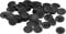 sourcing map Vis Capuchon Couvertures, 40pcs 17x4mm Plastique Vis Décoration Couverture pour Cruciforme Cam Ajustement Écrou Autotaraudant Vis, Noir