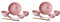 12 piezas de palillos transparentes Kawaii Pasta Vajilla Suministros Cuencos for cucharas Estilo rosa Vajilla moderna Platos Coreano Pho Japonés Arroz Cerámica Hogar Cena Cuchara Cocina Tazas