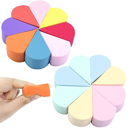 12PCS Petal Makeup Sponges Face Painting Set - Beauty Blenders for Foundation, Creams and Powders - Powder Puffs Makeup Blender