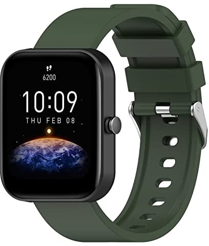 FTRONGRT Uhrenarmband Kompatibel mit OnePlus Nord, Weiches Silikonarmband, Ersatzarmband für OnePlus Nord-Armeegrün