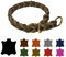 Hundehalsband Fettleder/Halsband ZugStopp Messing/kleine Hunde & große Hunde / 15mm / 20mm / 25mm / XXS - XL (40 Breite: 25mm, Olivegrün)