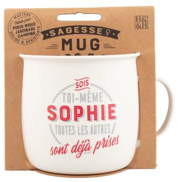 Mug Nomade - Mug à thé et café personnalisé Sophie - Cadeau pour Femme, Couleur Pastel