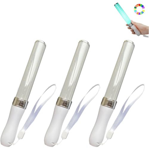 HOUSON 3 Pcs LED Concert Light Stick, 15 Colors Flash Stick Light Stick Fluorescent Stick for Wedding, Raves, Party,New Years Eve,Gifts,Easter,Birthday