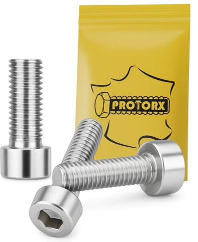Vis Btr M6 x 10mm : 5 Pcs Visserie Inox pour Rondelle Ecrous | 6 Pans Creux Tete Cylindrique Acier A2 | Vis CHC Inox Tete Ronde Metal Anti-Rouille - DIN 912 | PROTORX