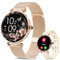 niolina Smartwatch Donna con Chiamate Bluetooth, 1.19 AMOLED Orologio Smartwatch Donna con 24H Cardiofrequenzimetro Monitor del Sonno SpO2, 100+ Sportive Fitness Tracker per Android iOS, Oro Rosa