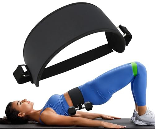Hip Thrust Gürtel, verstellbarer Booty Belt für Hip Thrust Verwendung mit Hanteln, Kugelhanteln & Platten, für Gesäßbrücke, Po-Workout-Ausrüstung, passend für das Fitnessstudio, Zuhause und Workouts