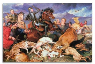 JSWLQ Edwin Landseer (Die Jagd von Chevy Chase) Künstler-Poster auf Leinwand, Gemälde, Wandkunst, dekoratives Bild, Drucke, moderne Dekoration, 40 x 60 cm