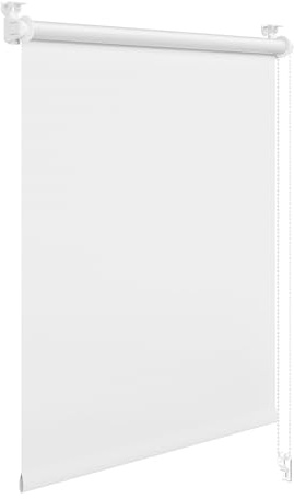 WOLTU Verdunkelungsrollo Thermorollo ohne Bohren 80x150 cm, Weiß | Verdunklungsrollo Innen Rollos ohne Bohren für Fenster und Türen, Fensterrollo Hitzeschutz Klemmrollo, Stoffbreite 76 cm