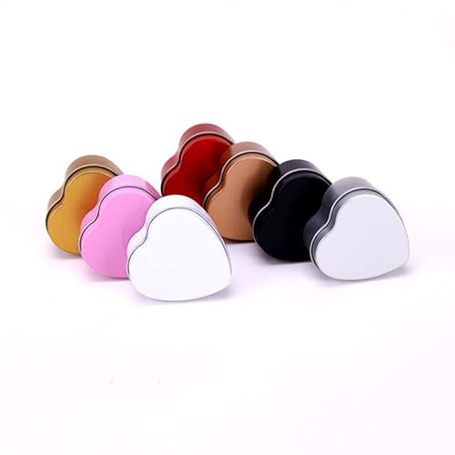C.X.Y. 20 Pezzi scatole a Forma di Cuore Metallo Latta Ferro portaconfetti Contenitore bomboniera (BIANCO)